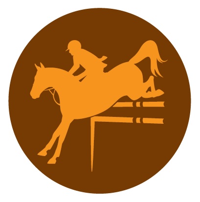 drawing of horse jumping fence