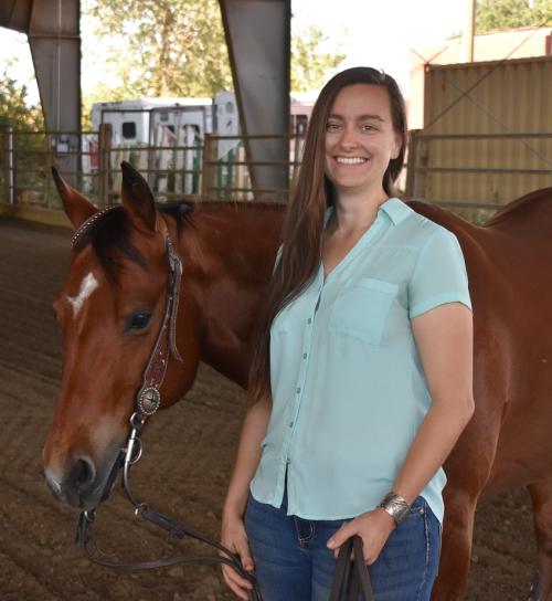 Dr. Sarah Shaffer and her horse Beau