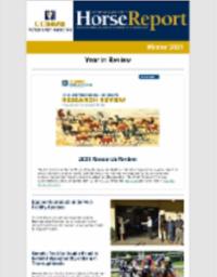 cover of winter 2021 Horse Report
